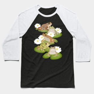 Toads on Lily Pads Baseball T-Shirt